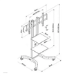 STAND LCD PLAB-1031 C/ESTANTE  C/RUEDAS h/50kgs